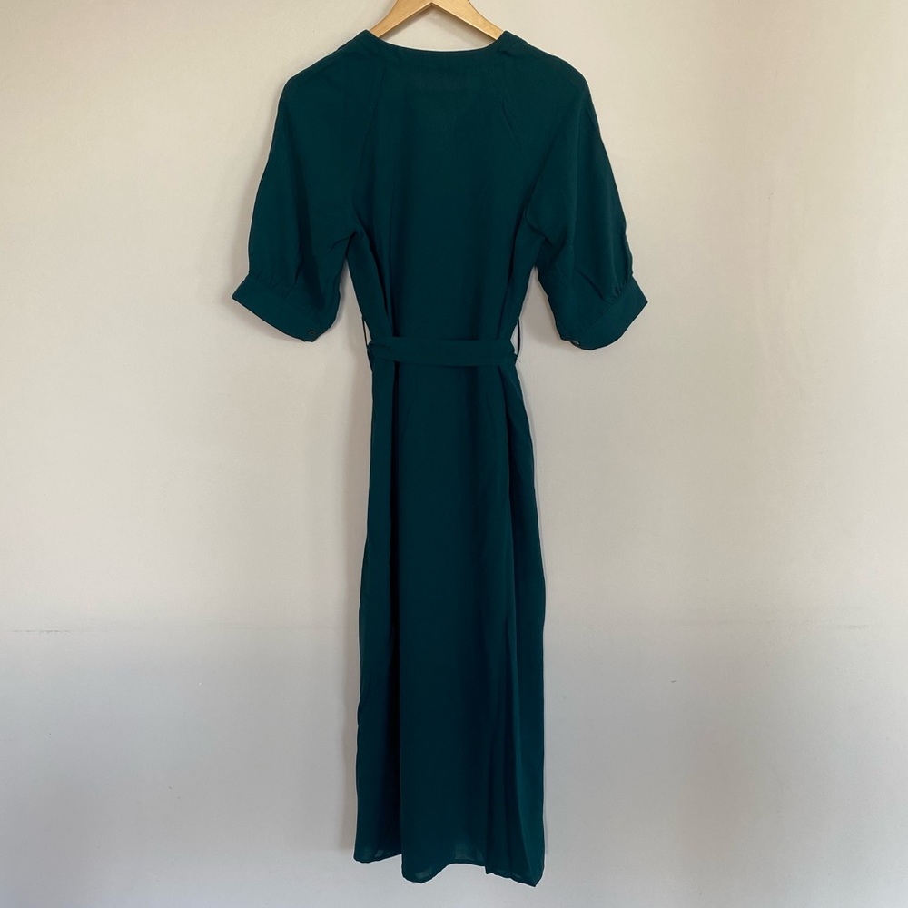 NWT Short Sleeve Button Front Maxi Dress Medium Large - Picture 5 of 12
